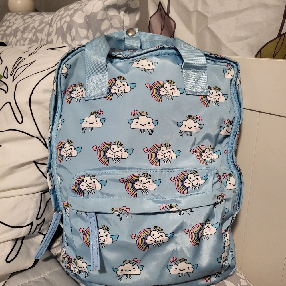 Rainbow cloud(kawaii) square backpack